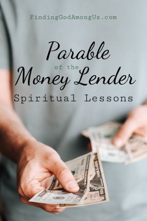 Parable of the Two Debtors Money Lender Life Lessons - man holding and offering money